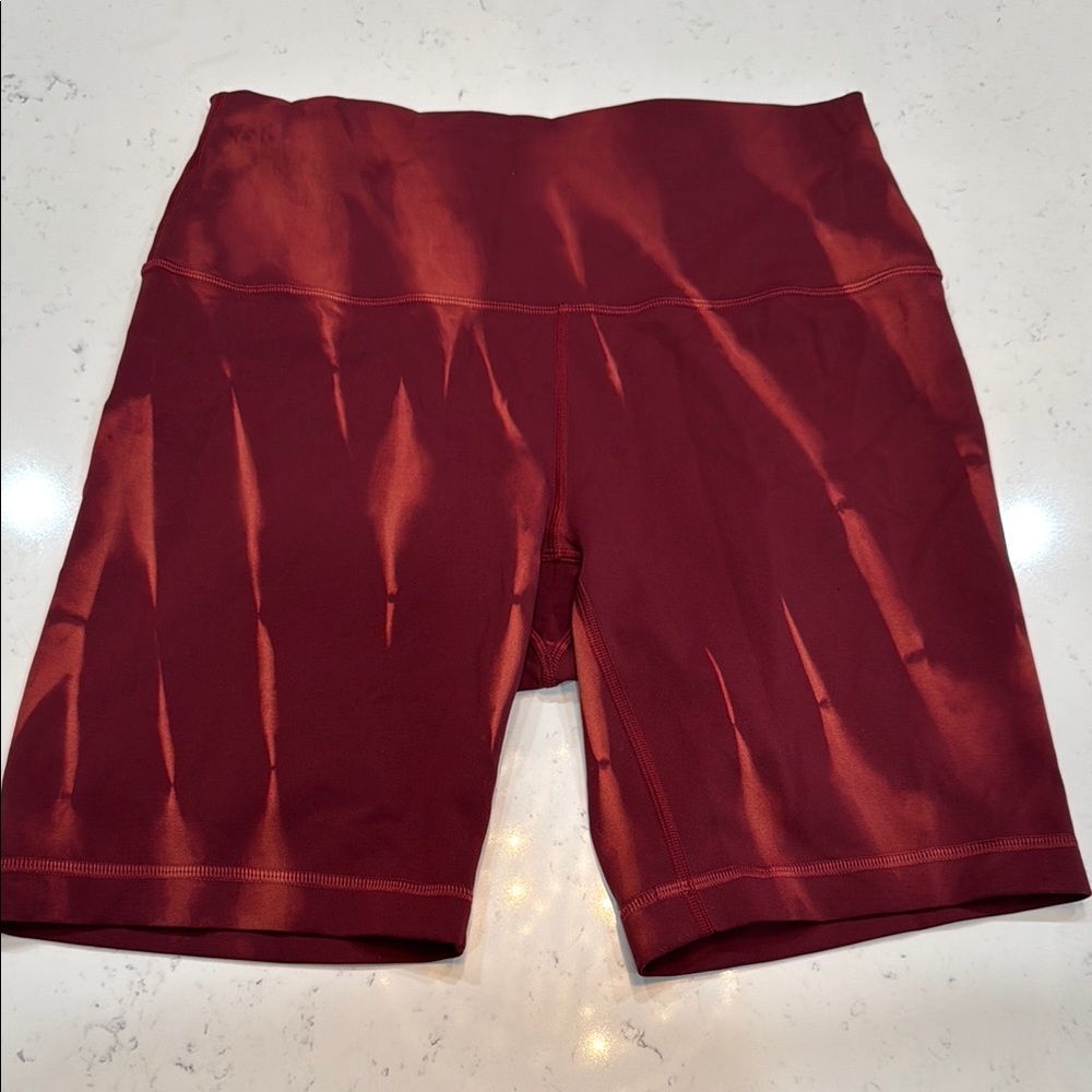 Red Tie-Dye Lululemon Shorts